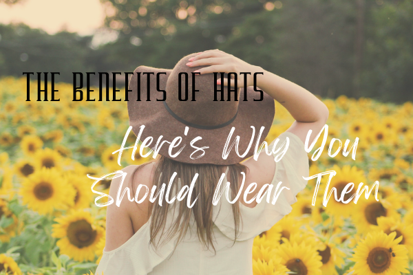 back view of a woman in a flower field holding the back of her hatstacked hat from smallest to the biggestback view of a woman near the sea and touching the back of her hat