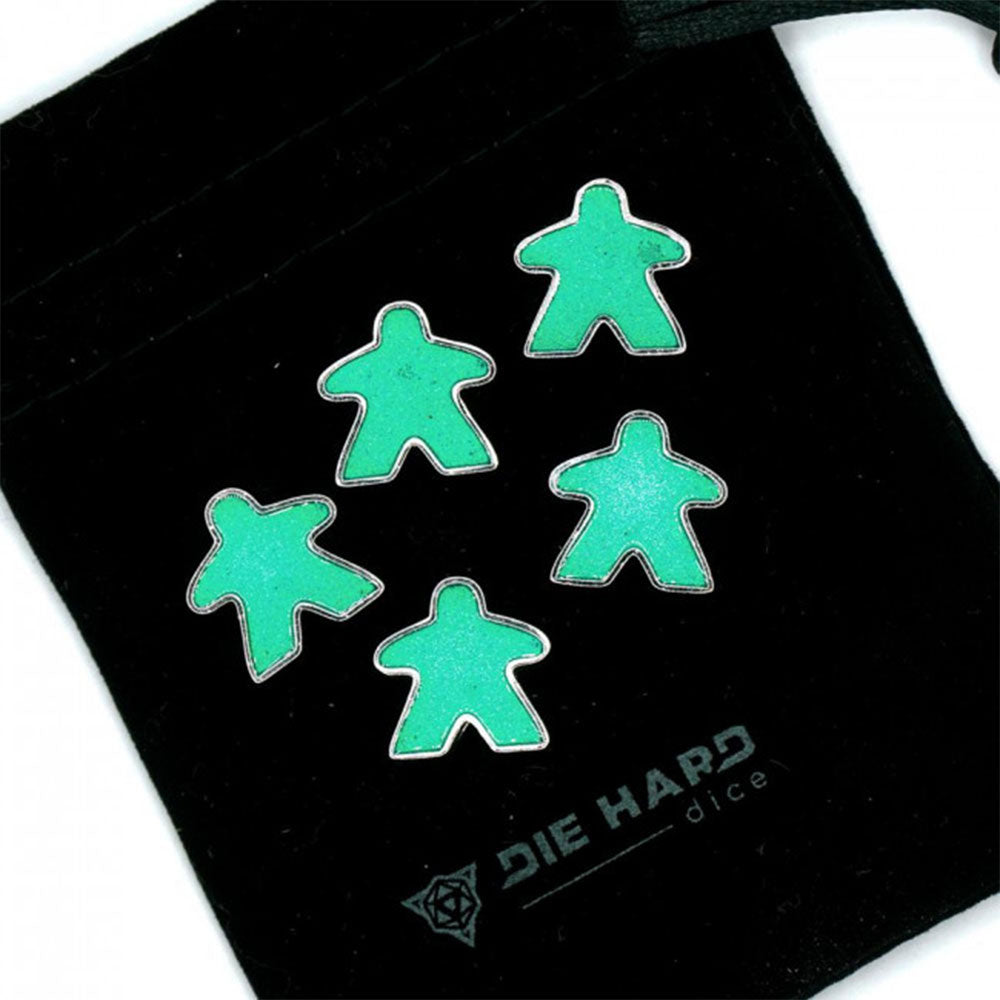 Meeples in metallo Platinum DHD con borsa (set di 5)