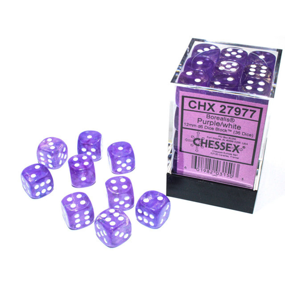 Borealis chessEx 12mm D6 DICE LUMINARY BLOCO