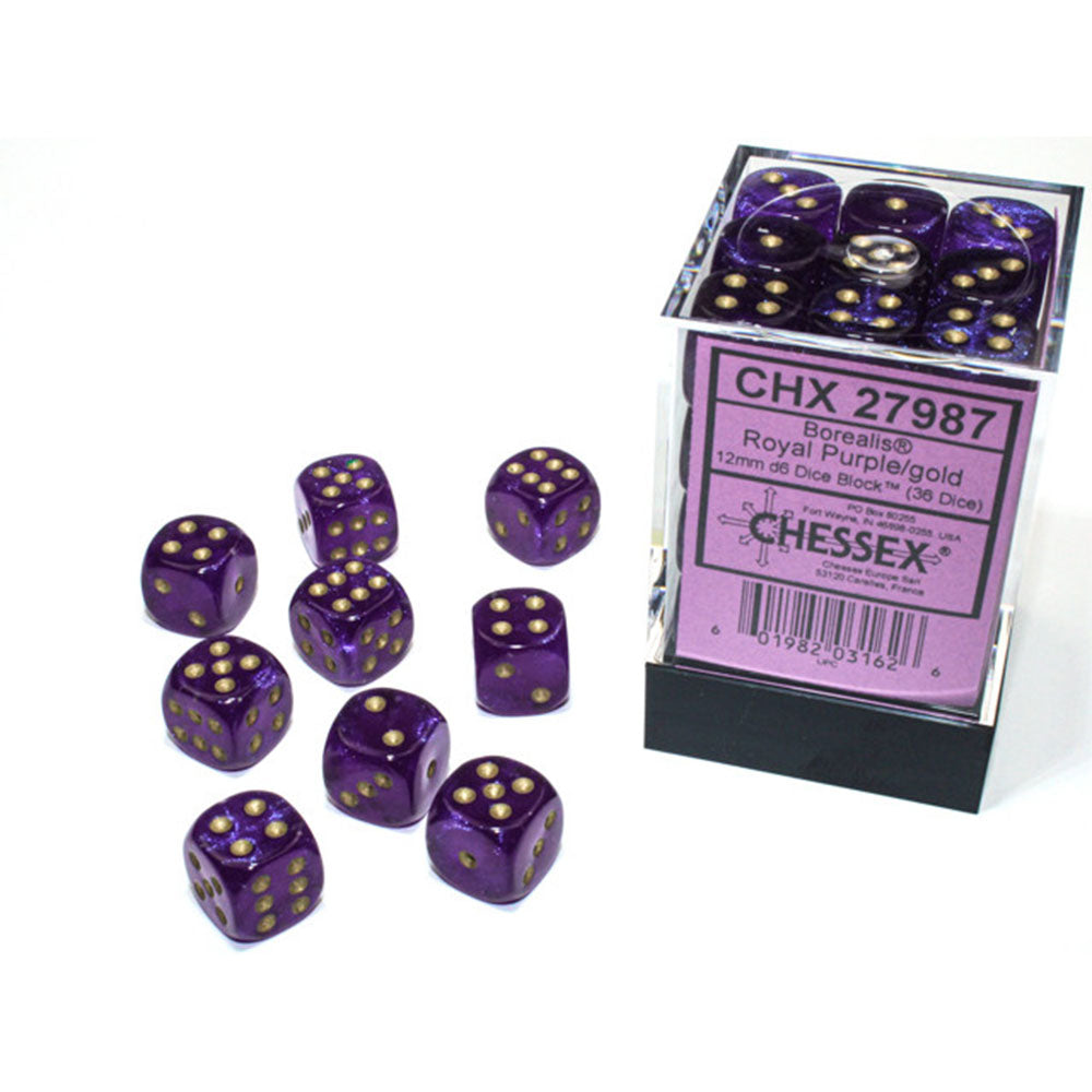 Borealis chessEx 12mm D6 DICE LUMINARY BLOCO