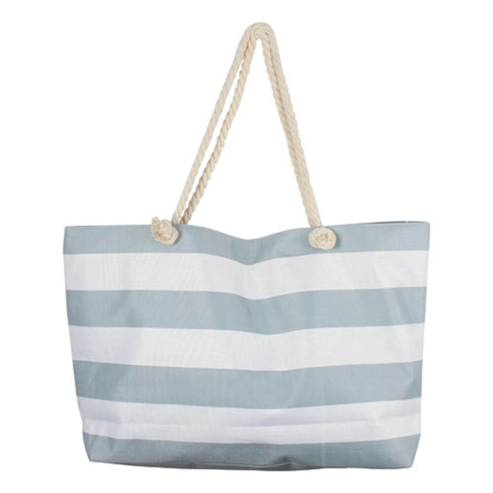 Retro Stripe Beach Bag z wewnętrznym zamkiem błyskawicznym (70x42x15 cm)