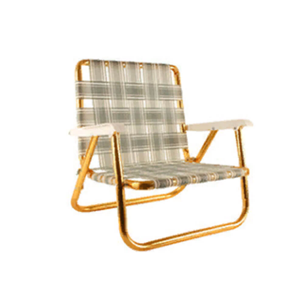 Retro Picnic Chair with Gold Frame (56x56.5x49cm)