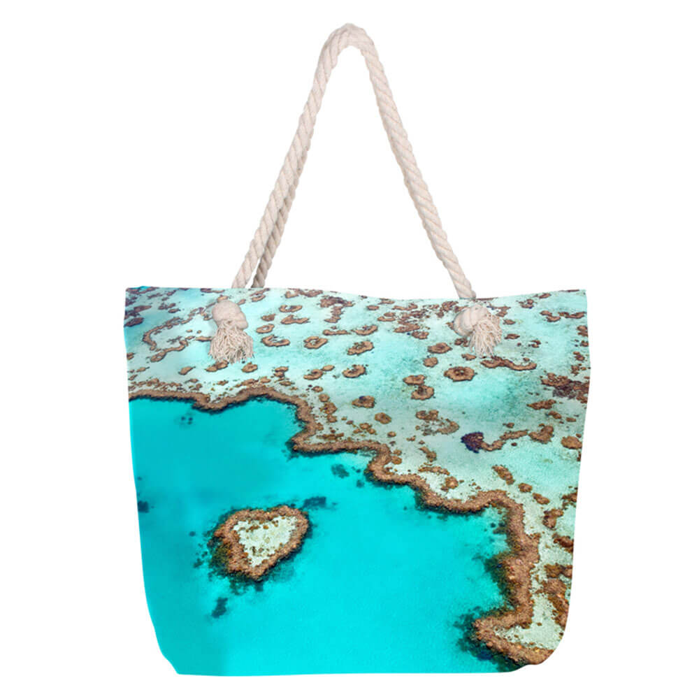 Bolsa de praia com zíper interno (50x45x15cm)