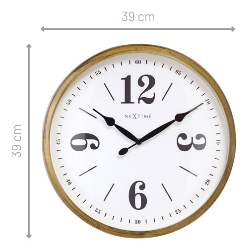 NeXtime Classic Wall Clock 39cm (Gold)