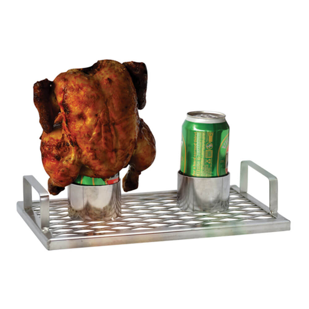 Chick 'n' Brew BBQ Roaster en acier inoxydable