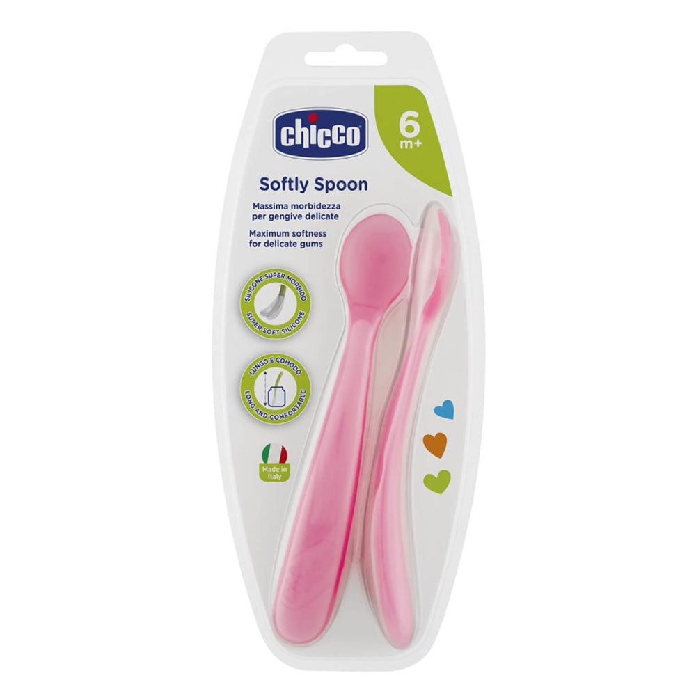 Chicco myk silikon skje 6m+ 2pk