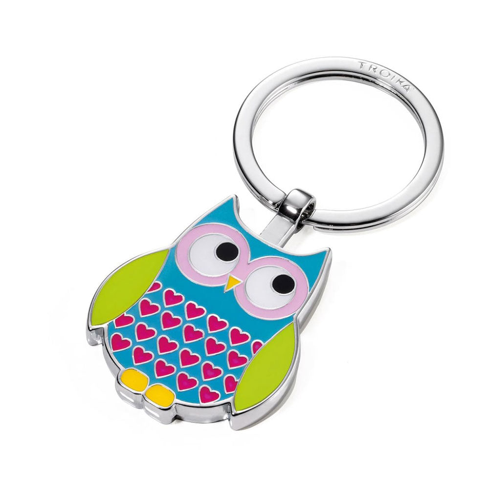 Troika Owl Keyring mångfärgad