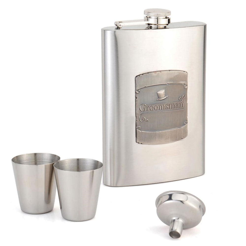 Coyote Groomsman Flask 8oz