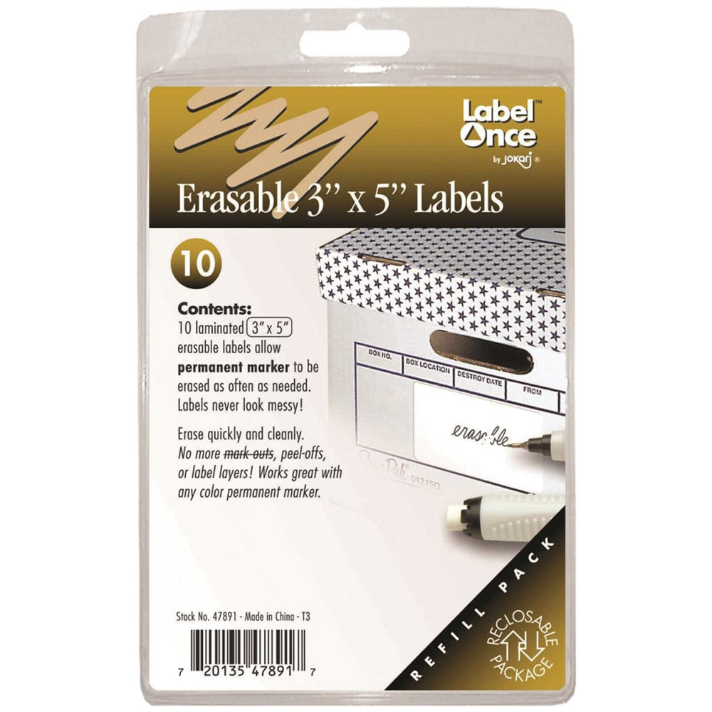 Jokari Erasable Labels (3x5in)