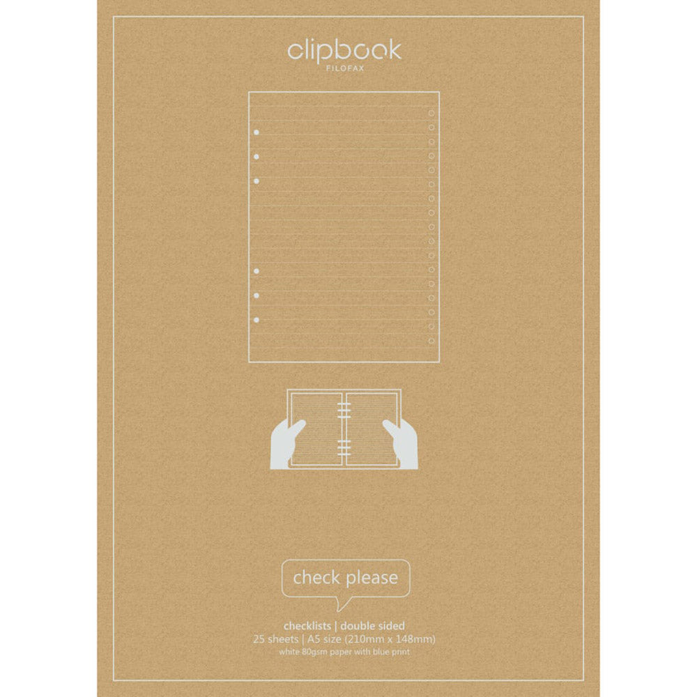 Filofax A5 Clipbook Refill 25pk