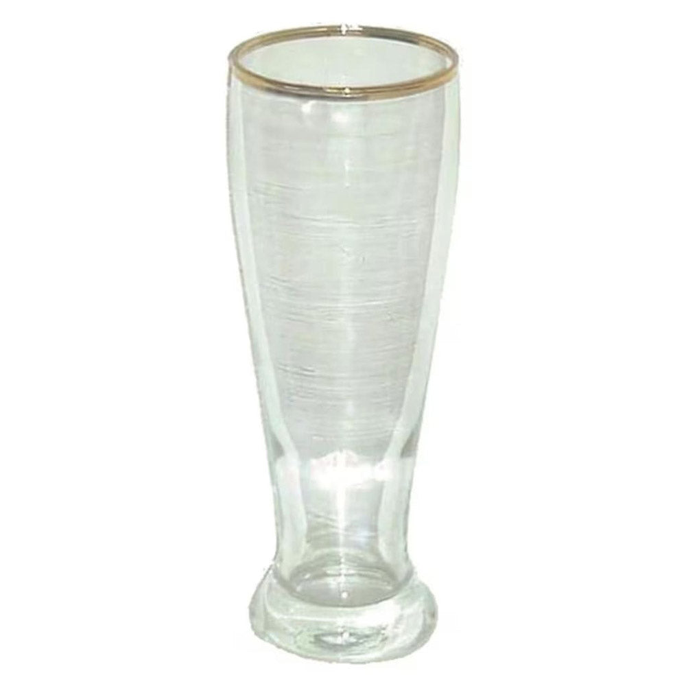 Antique Gold Rim Beer Glass 600mL