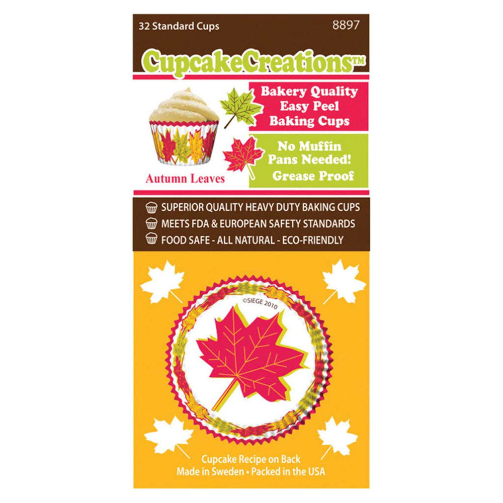 Standard Autumn Leaves Cupcake Cups 32pk