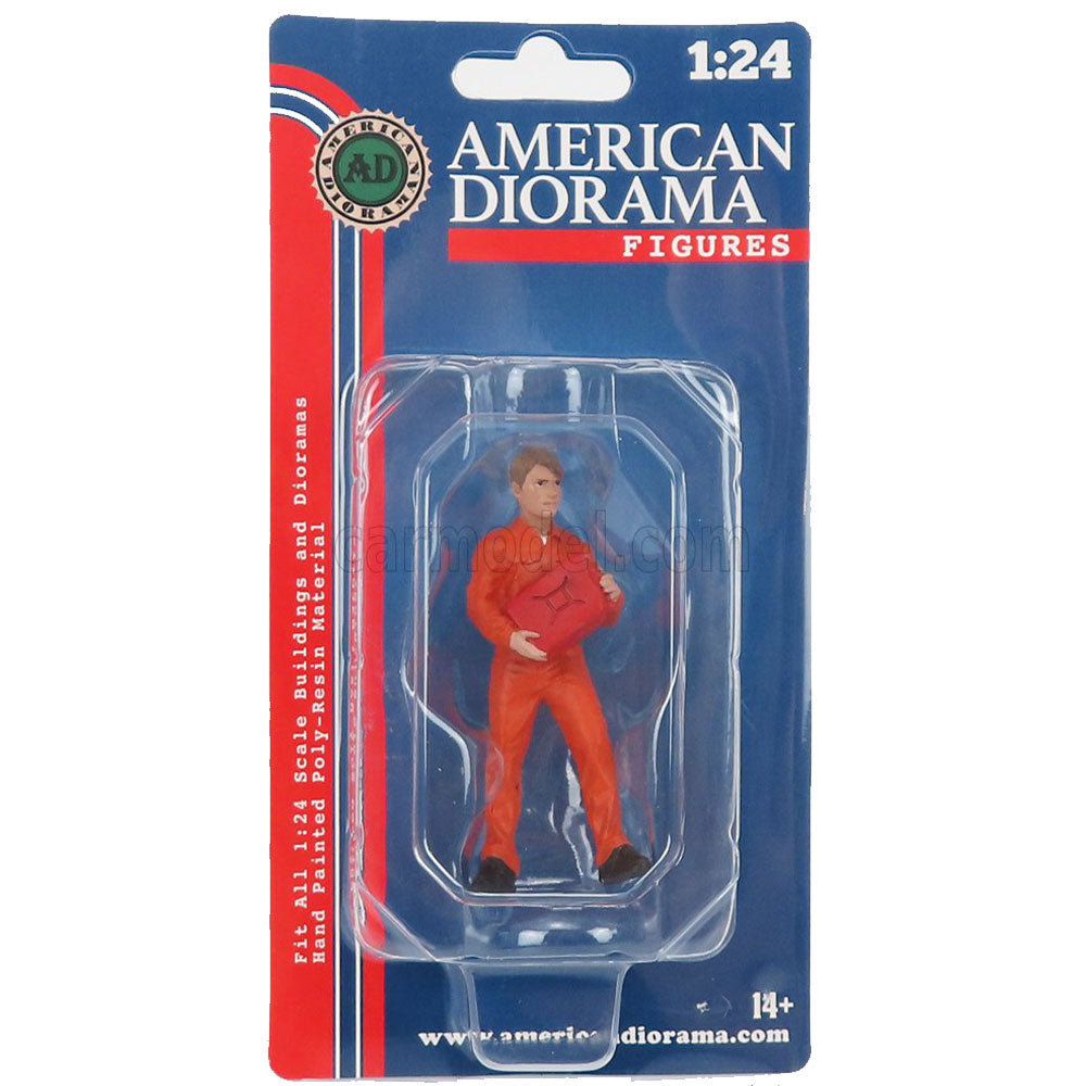 Mecânico de uniforme 1:24 Figura de escala (laranja)