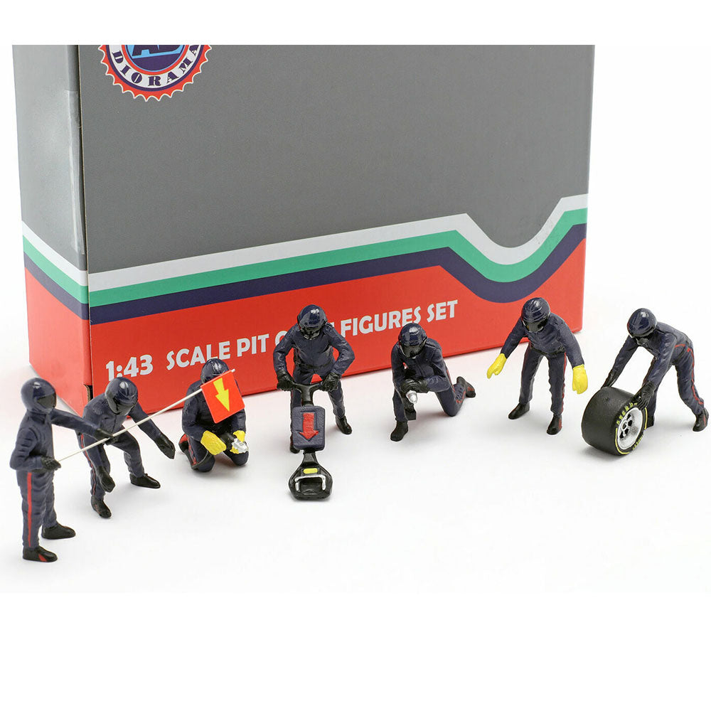 Pit Crew F1 1:43 Skala figur (sett med 7)