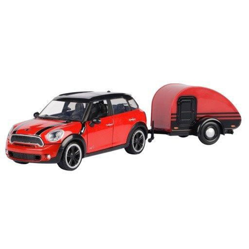 Mini Cooper S Countryman w/ Trailer 1/24 Modelo de escala