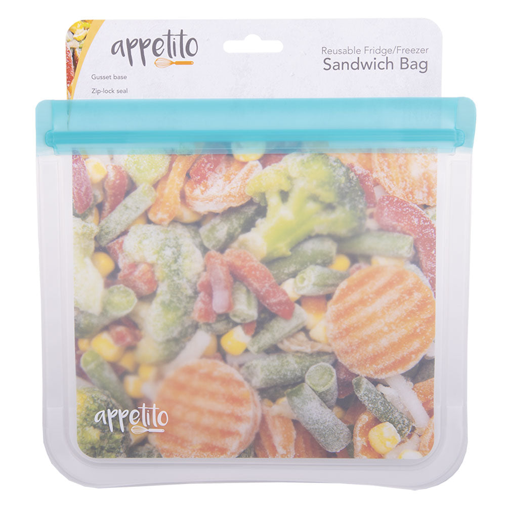 Appetito Reutilable Fridge Sandwich Bag (azul)