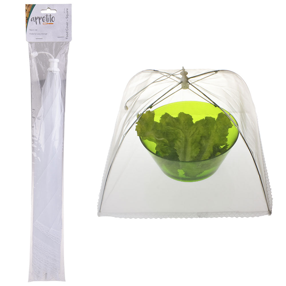 Appetito Square Nylon Net Food Cover (branco)