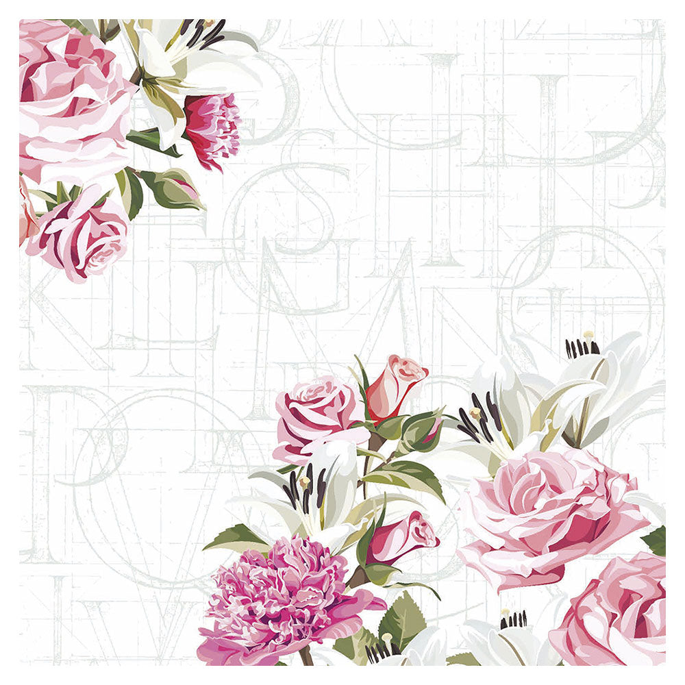 Papel+Design Rose Print Luncheon Nudeiros