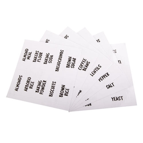 Appetito Clear Pantry Labels (Pack of 60)