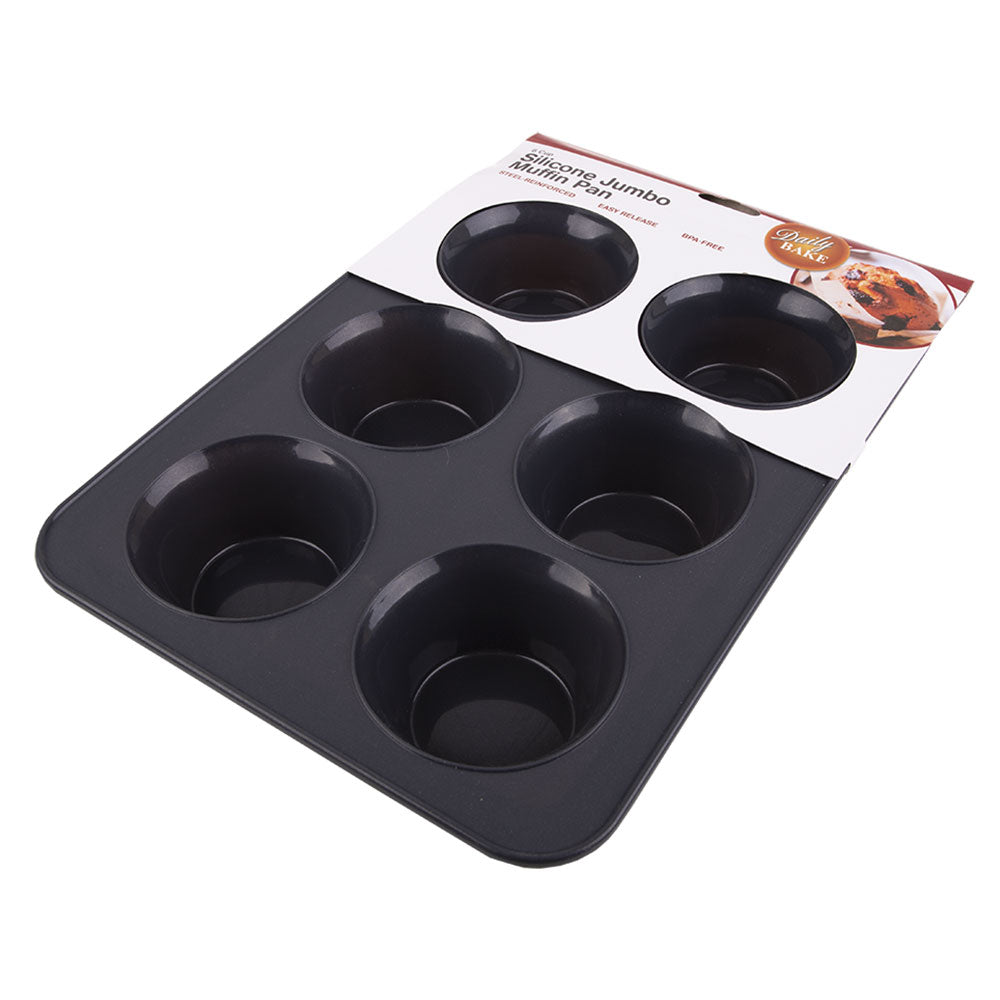 Daily Bake Silicone 6-Cup Jumbo Muffin Pan