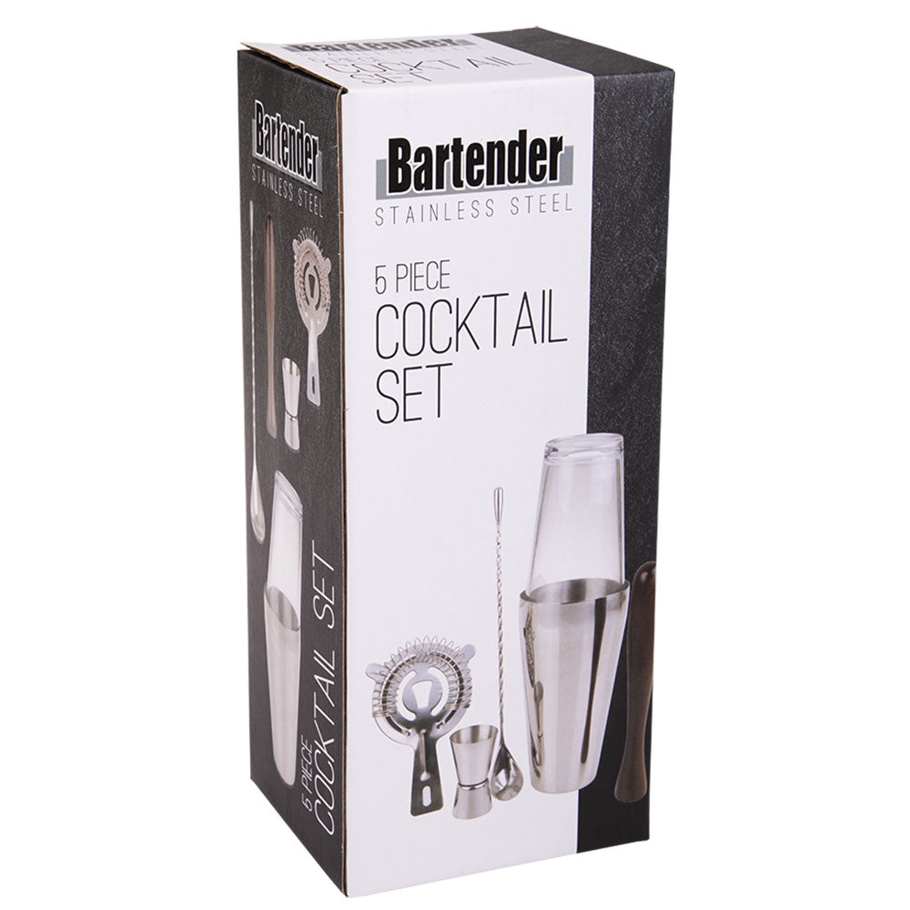 Conjunto de coquetéis de aço inoxidável de barman