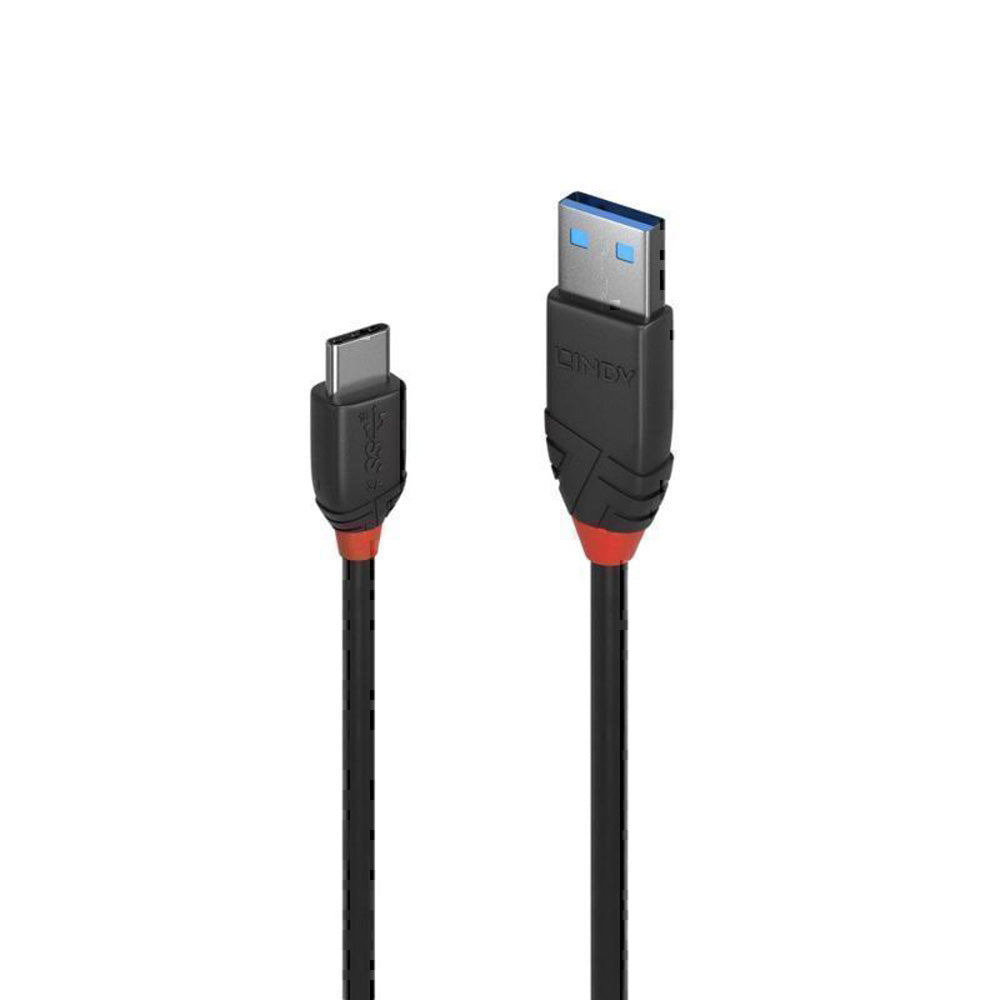 Lindy USB-C 3.1 til USB-A-kabel 3A sort linje