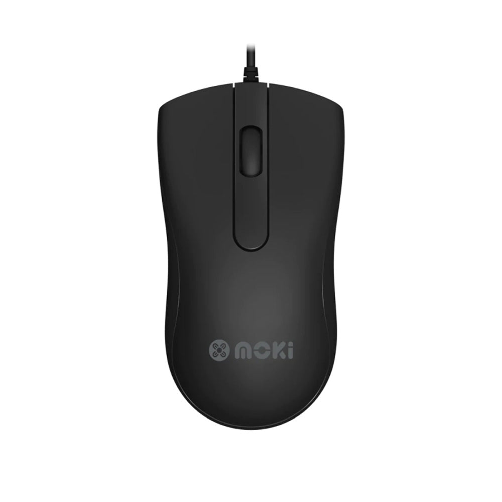 Mouse óptico Moki USB (negro)