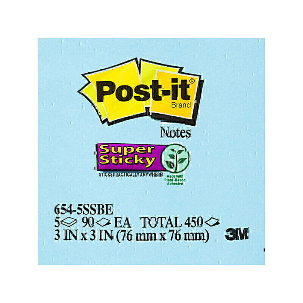 Post-it 76x76mm Super Sticky Notes (låda med 4)