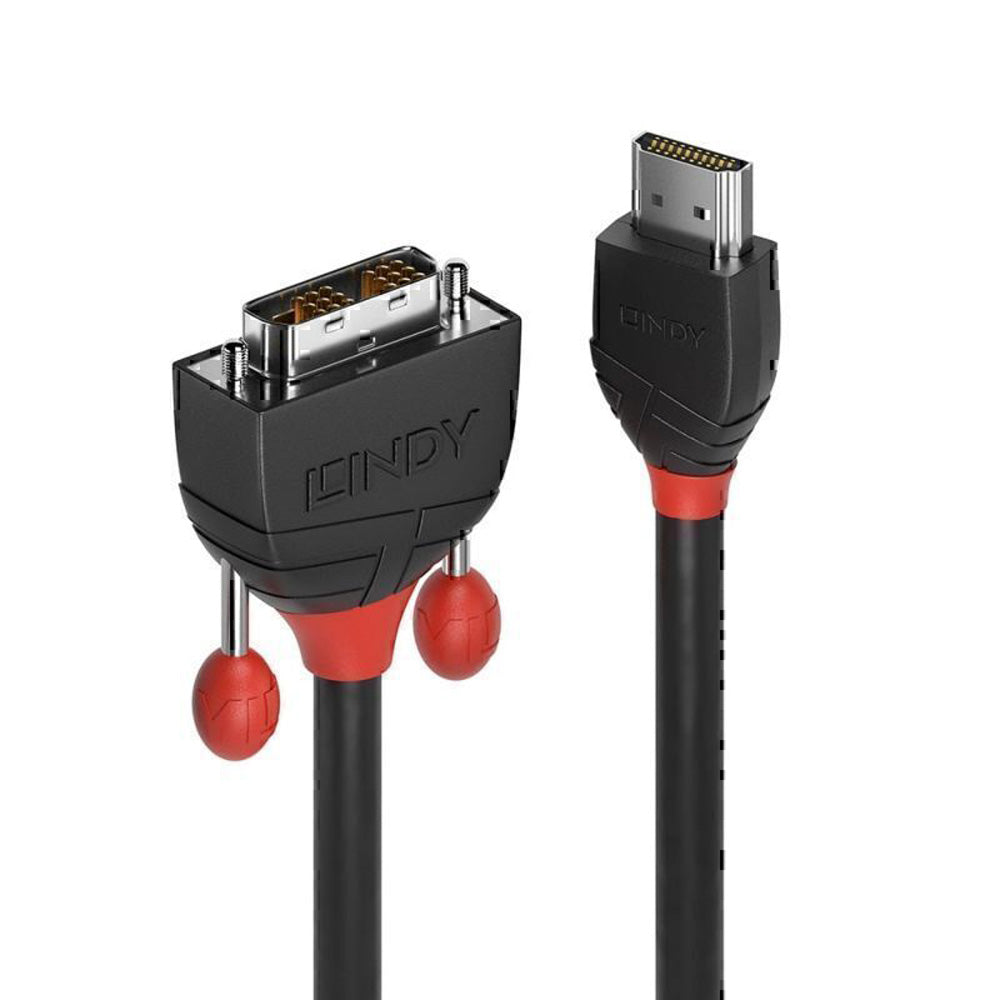 Lindy HDMI til DVI-D kabel sort linje