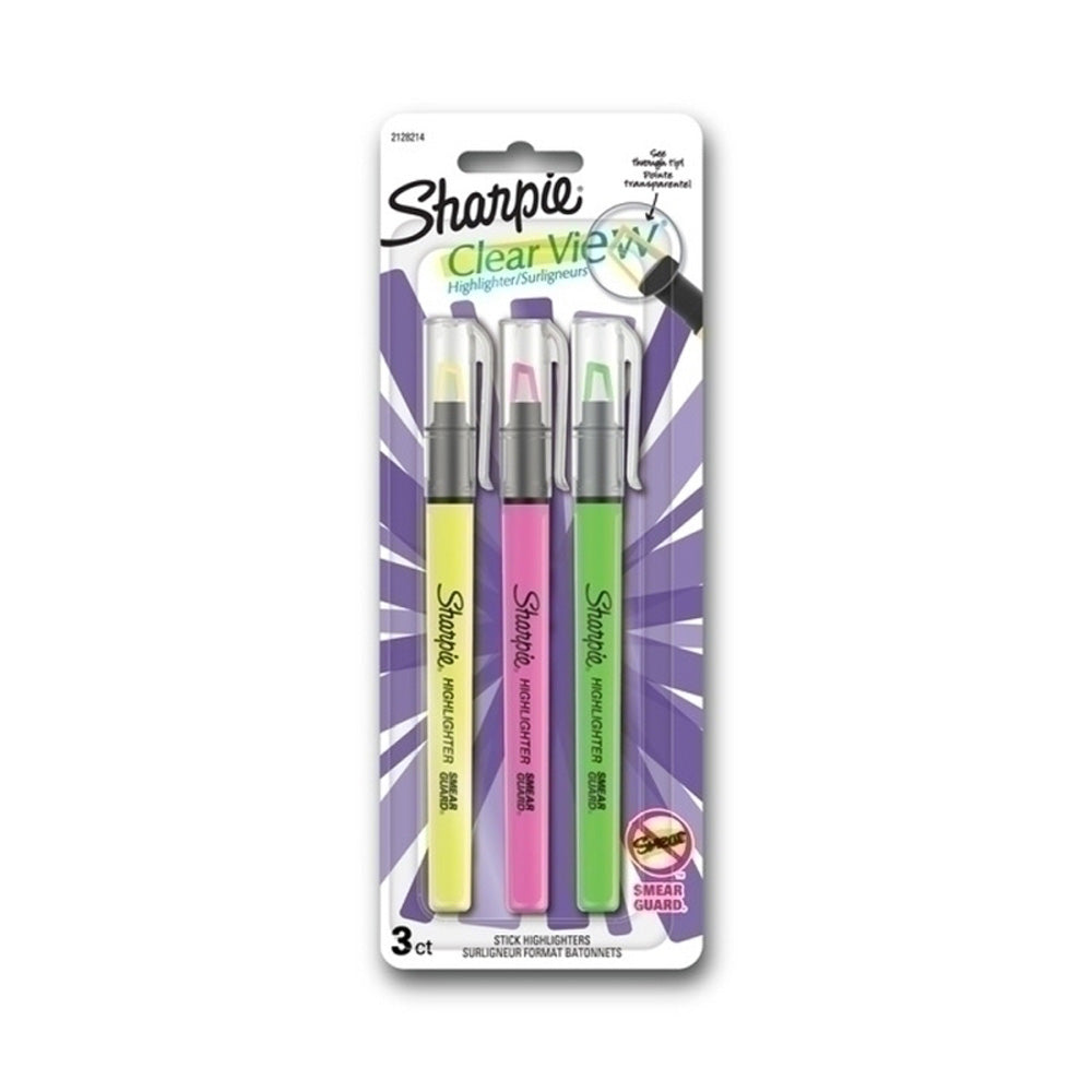 Sharpie Clear View Highlighter Stick (caixa de 6)