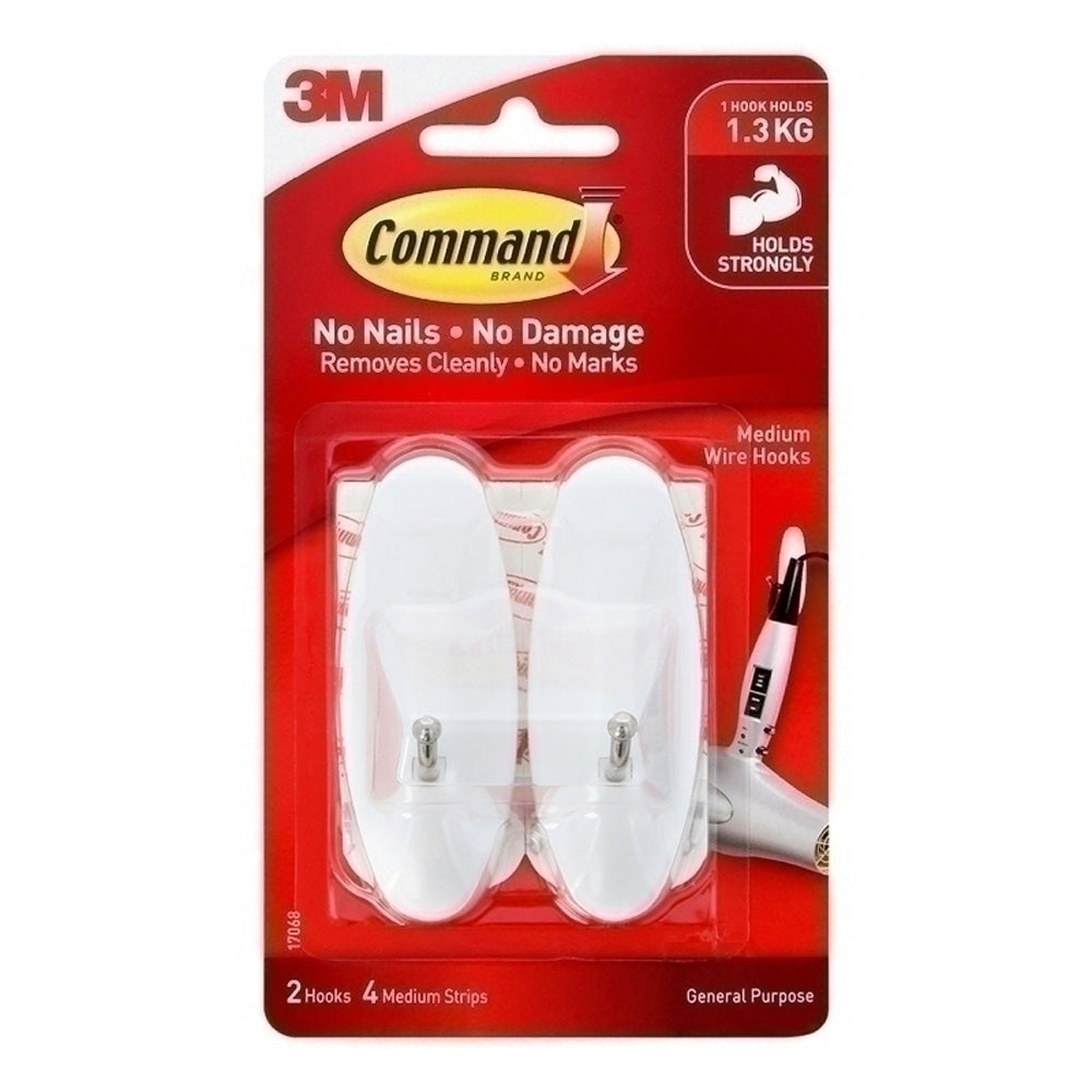 Command Medium Wire Hooks (Box of 4)