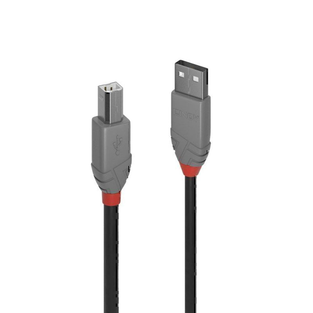 Lindy USB-A 2.0 bis USB-B-Kabel Anthra-Linie