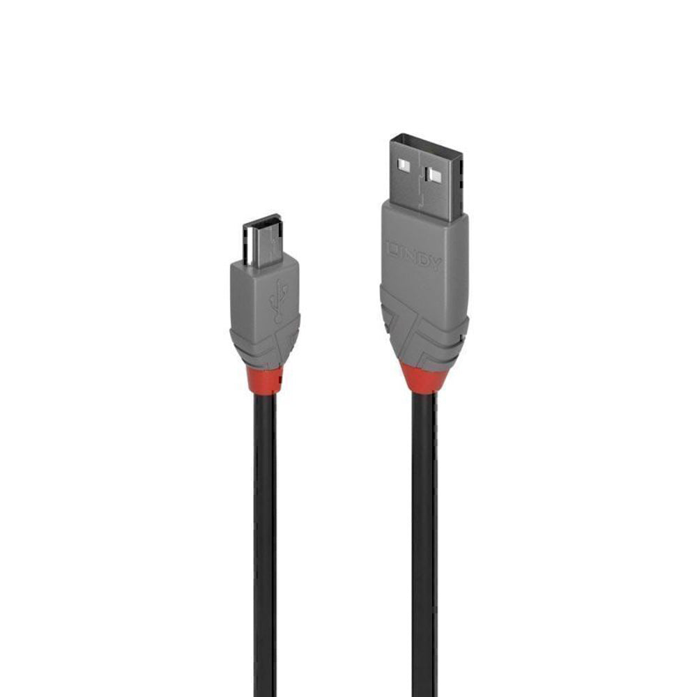 Lindy USB-A 2.0 a Mini-B Cable Anthra Line