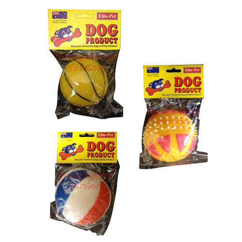 Elite Pet Squeaky Ball Dog Toy