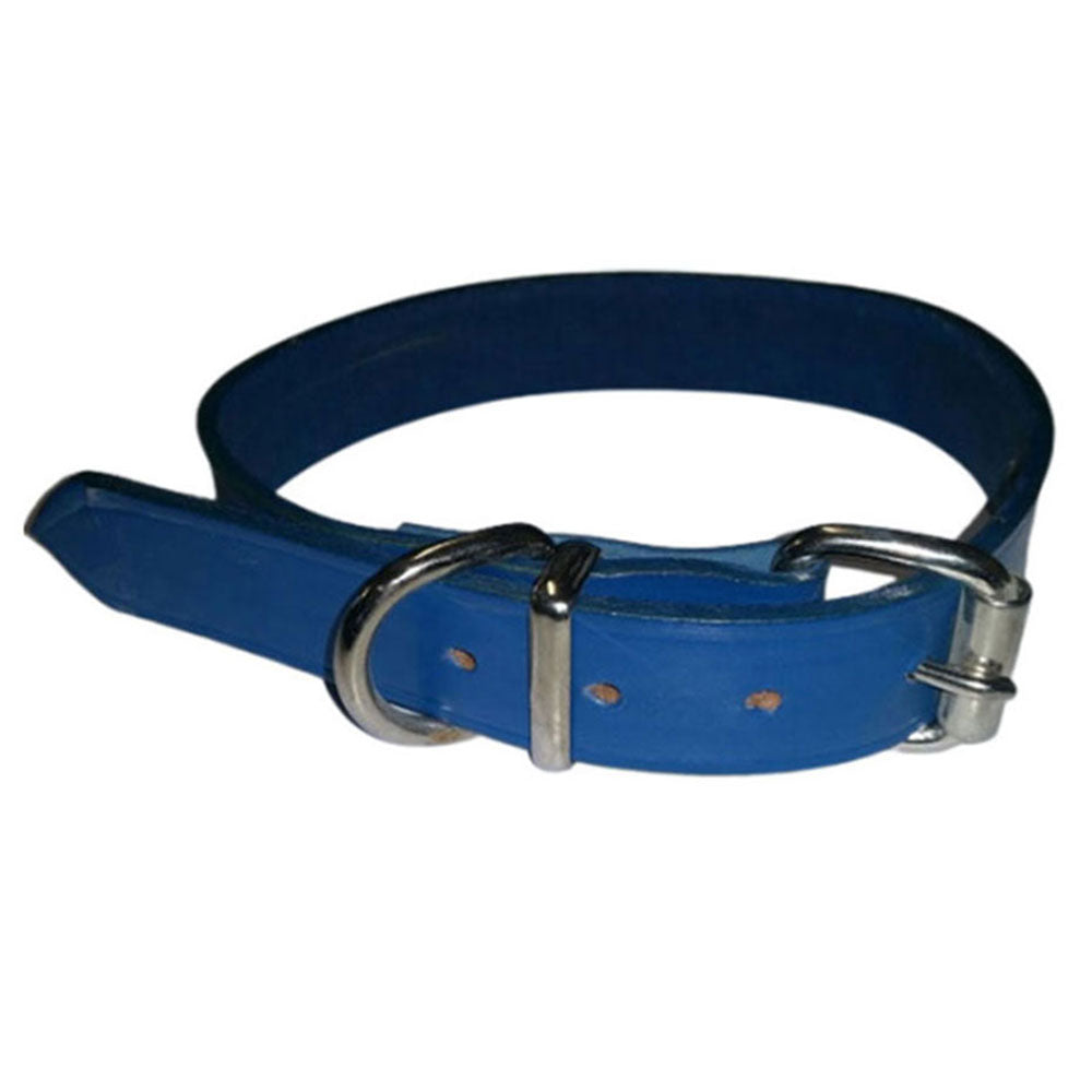 Collar de cuero (azul)