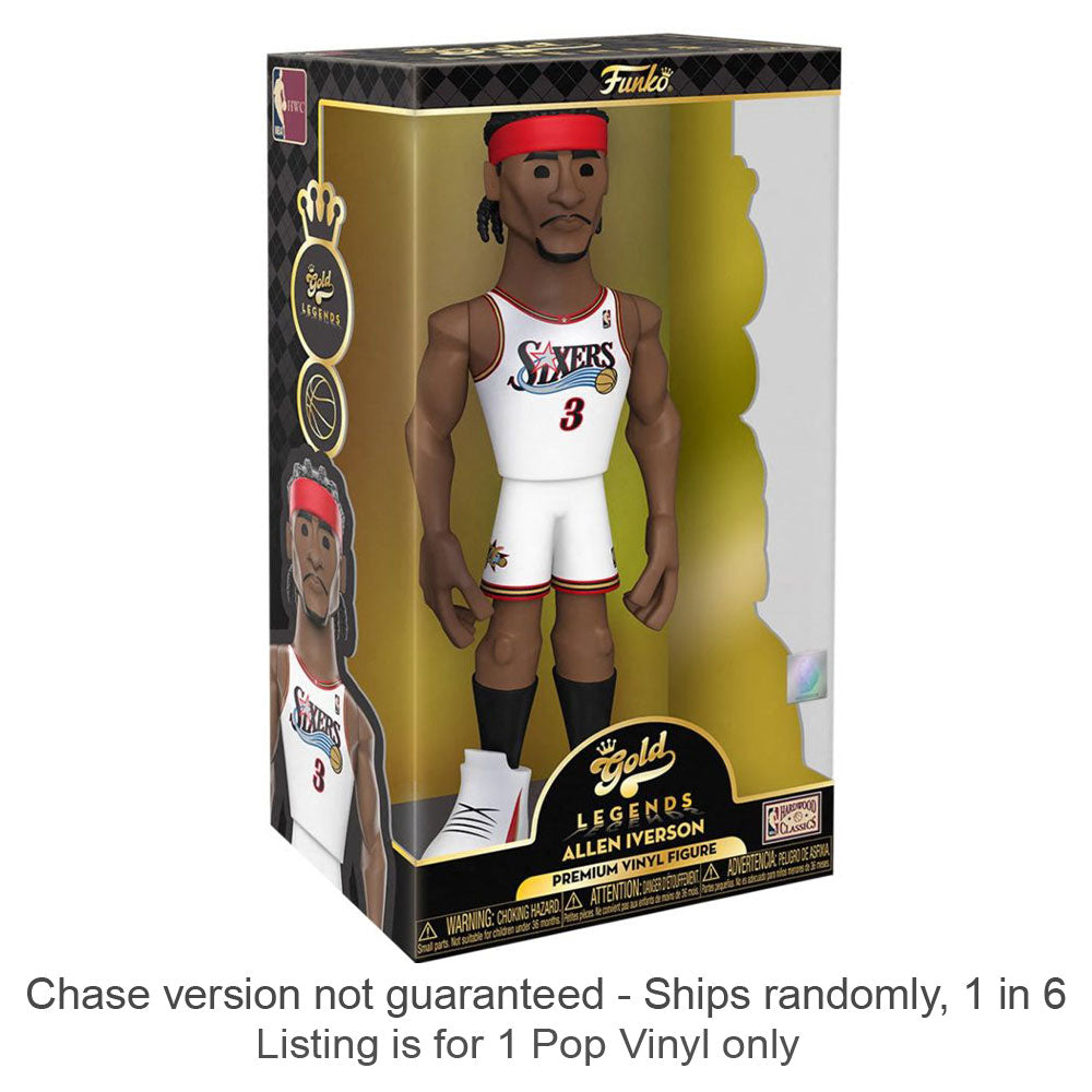 NBA: 76ers Allen Iverson Vinyl Gold Chase statki 1 na 6