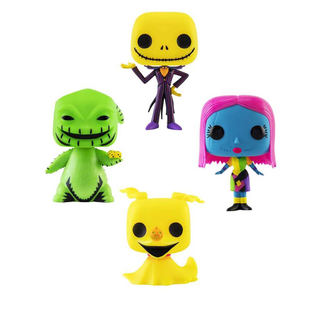 Nightmare Before Christmas Blacklight US Pop! Vinyl 4-Pack