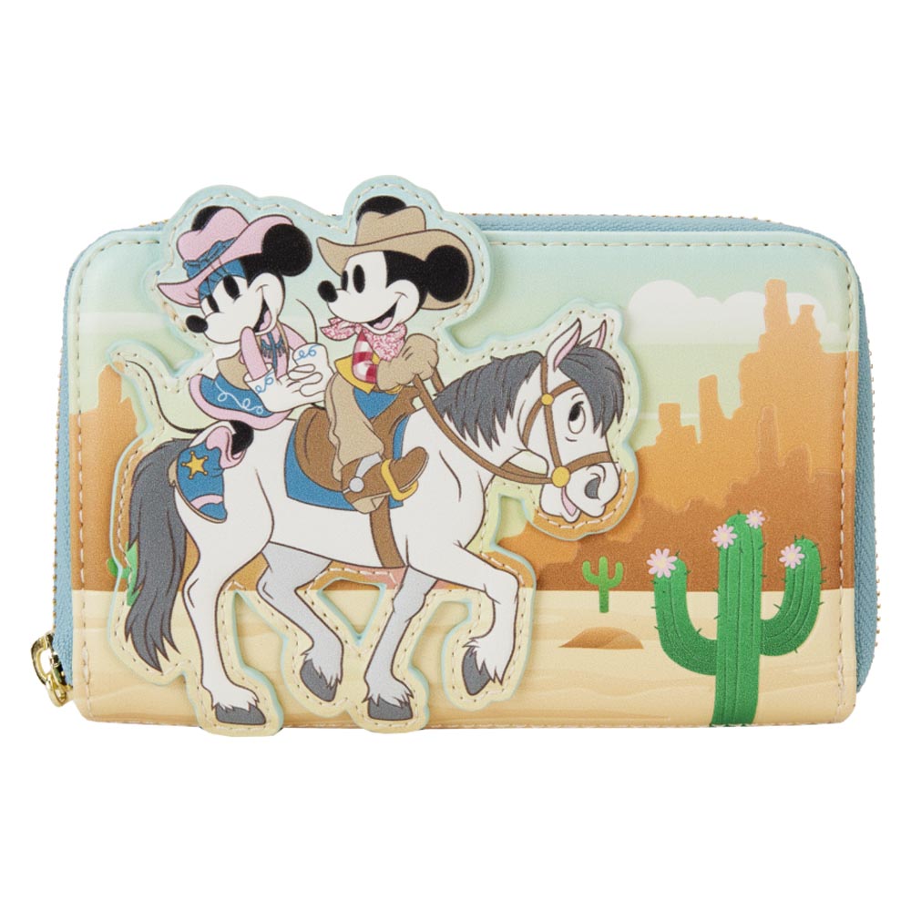 Disney Western Mickey & Minnie Zip Around Wallet