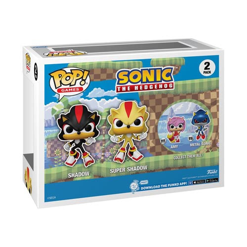 Sonic Shadow & Super Shadow US Exclusive Glow Pop! Vinyl 2pk