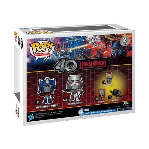 G1 Optimus Prime & Megatron US Ex. Metallic Pop! Vinyl 2pk