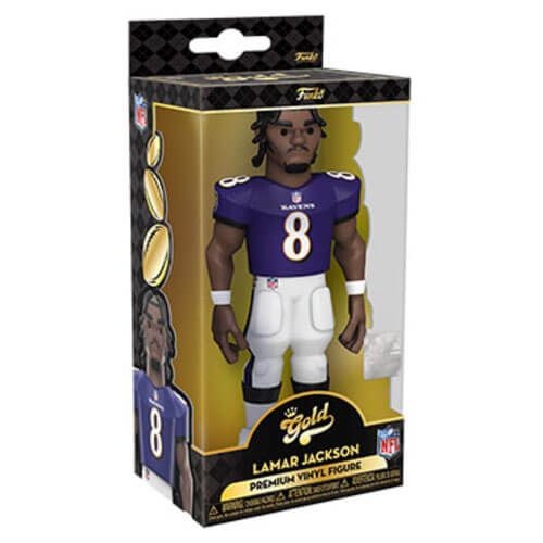 NFL Ravens Lamar Jackson 5" Vinyl Gold Chase Ships 1 in 6