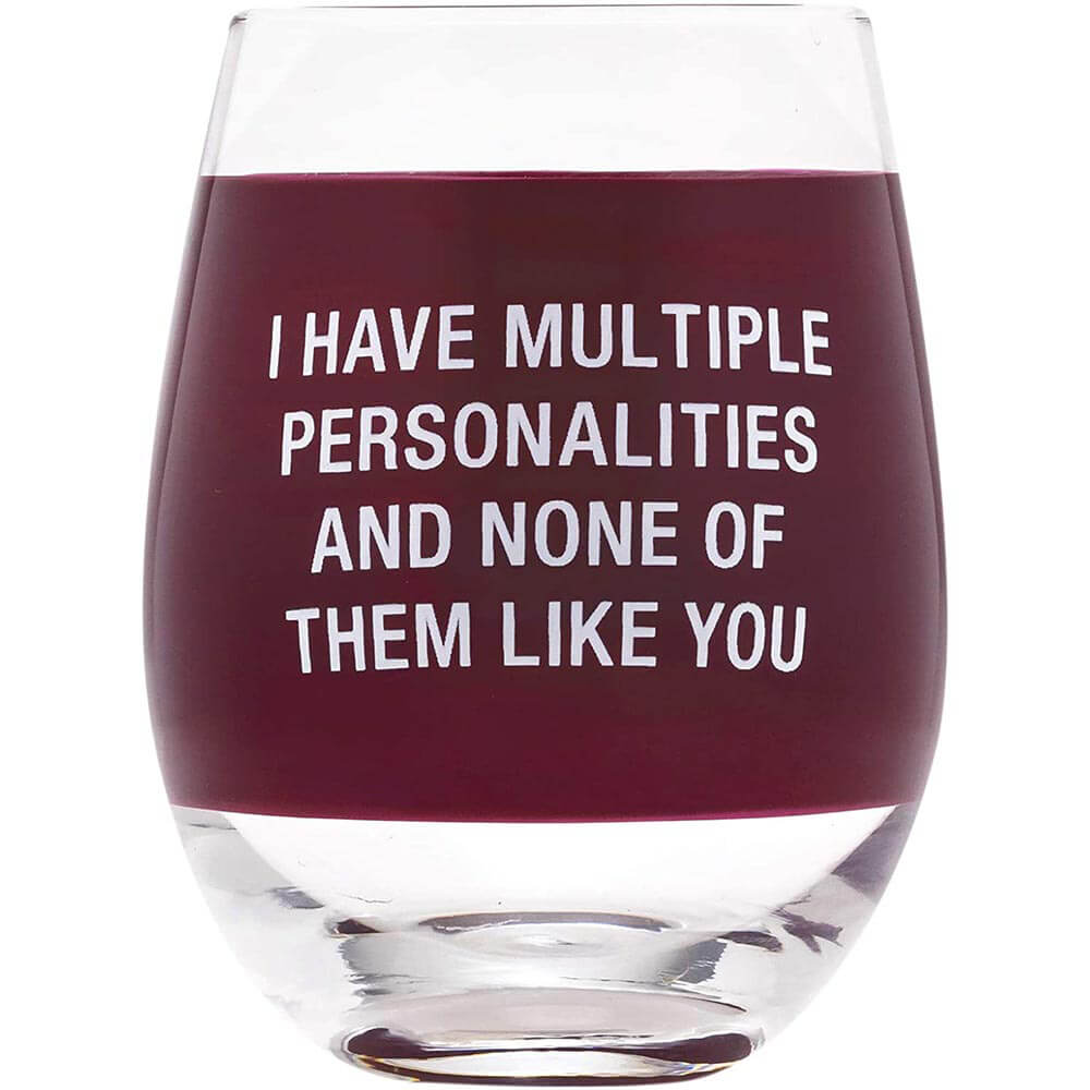 Say What Stemless Wine Glass