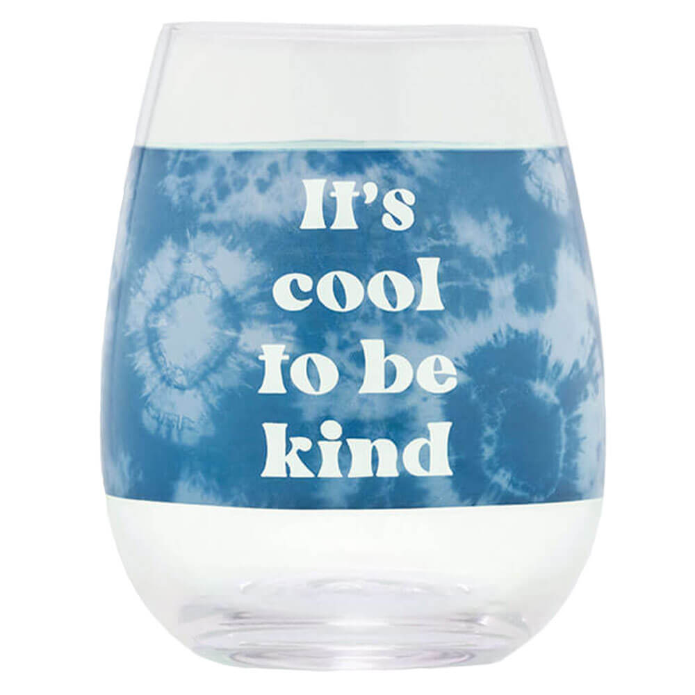 Tie Dye Wine Glass