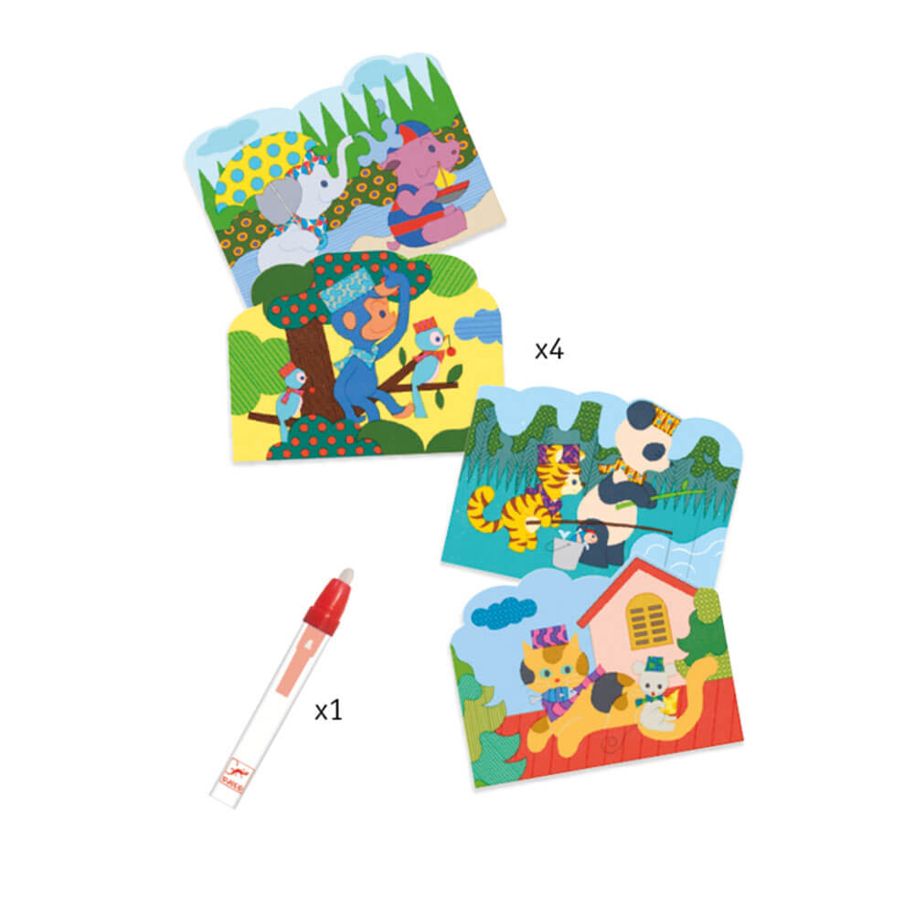 Djeco Hidden Water Colouring Set