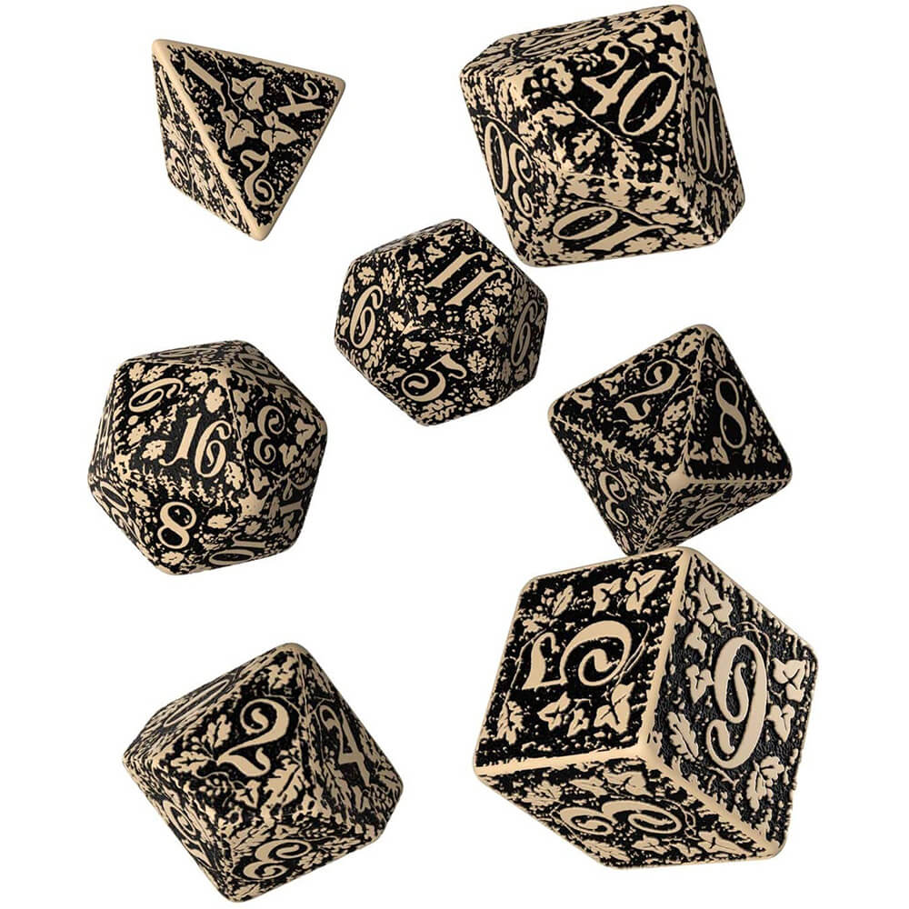 Q Workshop Forest 3D Dice Set av 7