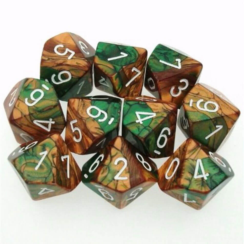 Conjunto de Gêmeos Poliússicos de 10 mortos de Chessex D10