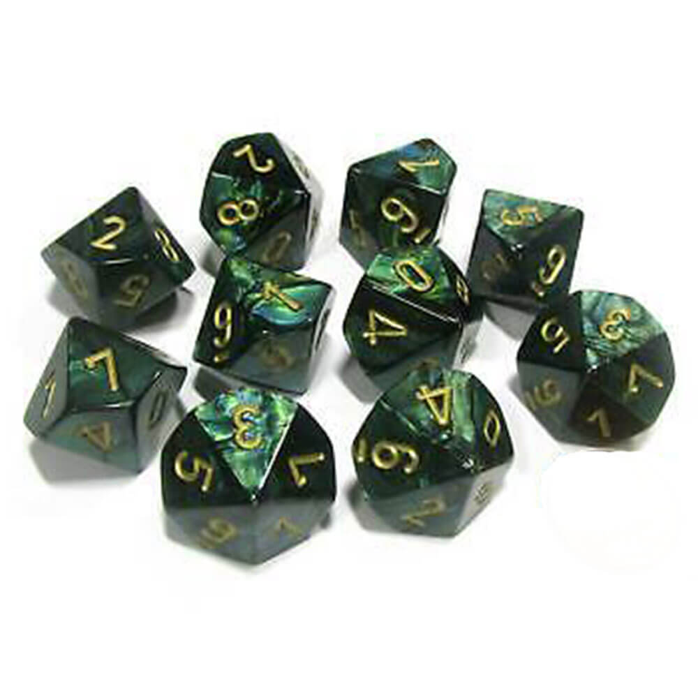 CHESSEX D10 Conjunto poliédrico de 10 mortes