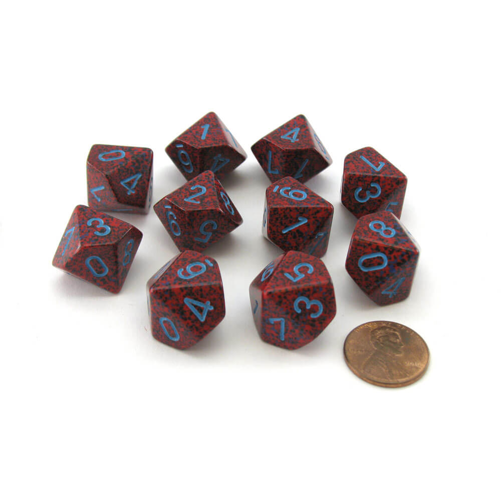 Chessex D10 Polyhedral 10-Die Speckledセット