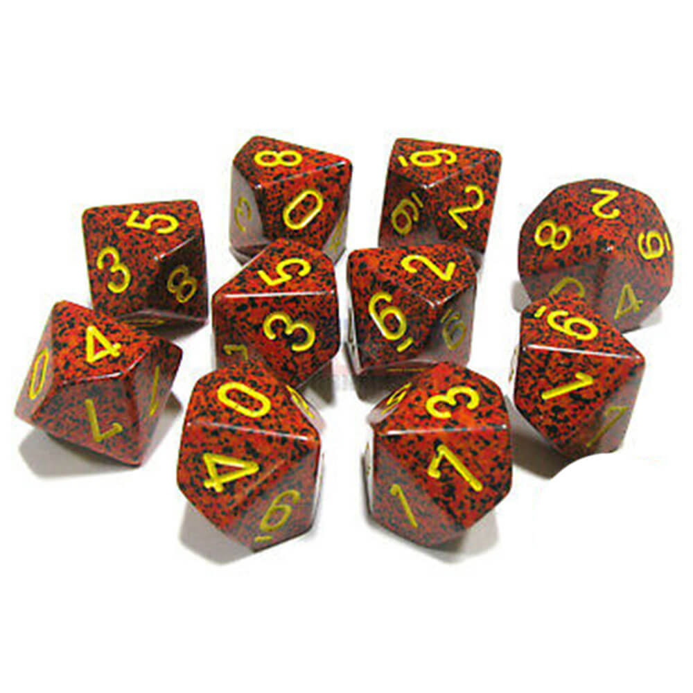 CHESSEX D10 Conjunto poliédrico de 10 mortos