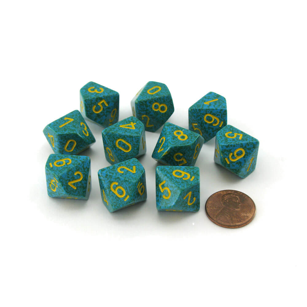 CHESSEX D10 Conjunto poliédrico de 10 mortos